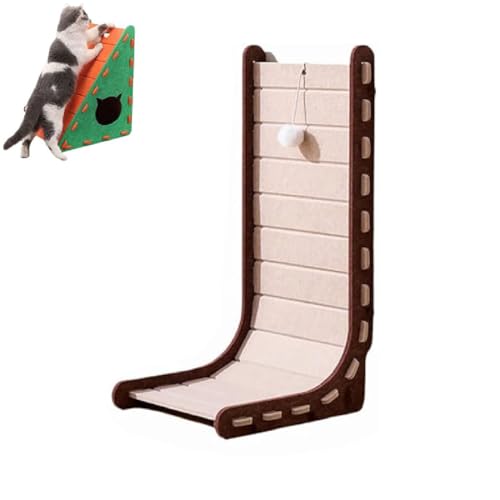 Mellowkin Cat Scratcher Felt, Mellowkin Cat Scratcher, 2-in-1-Filz Katzenhöhle mit Katzenkratzbrett, Dreieckig & L Förmige Kratzpappe für Katzen, Abnehmbares Katzenhaus für Wand und Ecke (B) von GUSHE