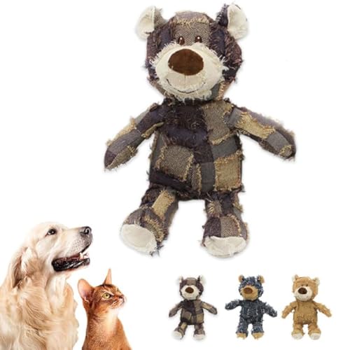 Unbreakable Bear Dog Toy,Unzerbrechliches Bär Hundespielzeug,Quietschspielzeug für Hunde,Plüschbär Hundespielzeug,Interaktives Hunde Spielzeug,Kauspielzeug Für große kleine Hunde (Dunkelviolett, L) Unbreakable Bear Dog Toy,Unzerbrechliches Bär Hundespielzeug,Quietschspielzeug für Hunde,Plüschbär Hundespielzeug,Interaktives Hunde Spielzeug,Kauspielzeug Für große kleine Hunde (Dunkelviolett, L) von GUSHE