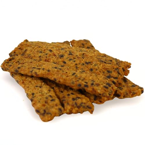 GUSTO PETS Fleischstreifen aus Huhn mit Reis und Leinsamen, Natürliche Leckereien, Belohnung und Snacks für Hunde, Leckeres Nachfüllfutter 100g von GUSTO PETS
