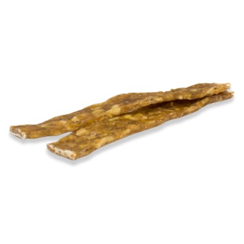 GUSTO PETS Rinderstreifen mit Hundezusatz - Natur-Beiß, 120g, Getreidesfrei, Kauleleckerei, Leckereien für Hunde. von GUSTO PETS
