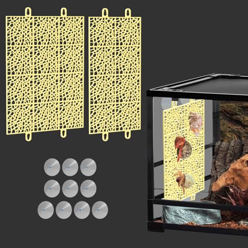 Einsiedlerkrebskrabben-Kletterwand-Set - 2 Pack Netzleiter Kletterspielzeug für Einsiedlerkrebse, Gecko, Spinne und Reptilien-Haustiere, Tankzubehör, Bereicherung Lebensraum Dekor für Klettern von GUSUCIN