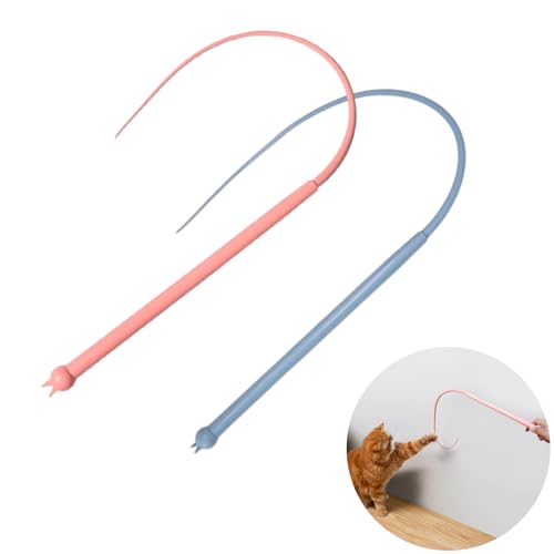 GUTERTOP QTTRPCU 2 Stücke Twiggle Tail Katzenangel, Silikon Teaser Katzen Zauberstab Spielzeug Für Kätzchen Für Indoor-Katzenspielübungen 77CM GUTERTOP QTTRPCU 2 Stücke Twiggle Tail Katzenangel, Silikon Teaser Katzen Zauberstab Spielzeug Für Kätzchen Für Indoor-Katzenspielübungen 77CM von GUTERTOP