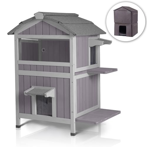 GUTINNEEN Isoliertes Katzenhaus für den Winter, wetterfest, 2 Etagen GUTINNEEN Isoliertes Katzenhaus für den Winter, wetterfest, 2 Etagen von GUTINNEEN