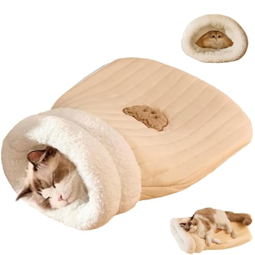 GUUIESMU Katzenschlafsack,Cat Sleeping Bag Winter,Schlafsack Katze,Schlafsack Für Katzen,Comfortable Katzen Schlafsack, Selbstwärmendes Katzennestbett, Haustiermatte,bequemes Haustierhöhlenbett (L,F) GUUIESMU Katzenschlafsack,Cat Sleeping Bag Winter,Schlafsack Katze,Schlafsack Für Katzen,Comfortable Katzen Schlafsack, Selbstwärmendes Katzennestbett, Haustiermatte,bequemes Haustierhöhlenbett (L,F) von GUUIESMU