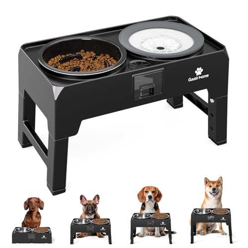 GUUSII HOME Hundenapf Erhöht Erhöhter Fressnapf Napf Grosse Hunde Futterstation Hund Napfständer Groß Hundebar Futterbar Napfset Hoch mit Ständer Doppelnapf 43.5 * 24.4 * 12/25.7/29.7/33.7cm 2000ml GUUSII HOME Hundenapf Erhöht Erhöhter Fressnapf Napf Grosse Hunde Futterstation Hund Napfständer Groß Hundebar Futterbar Napfset Hoch mit Ständer Doppelnapf 43.5 * 24.4 * 12/25.7/29.7/33.7cm 2000ml von GUUSII HOME