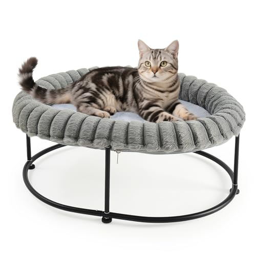 GUUSII HOME Erhöhtes Katzenbett katzenhängematte für Große Katzen Bett Katzenliege Kätzchen Hängematte Katzensofa Hohes Welpenbett Couch mit Robust Metallrahmen Waschbares Kissen 58.5*43*21 cm (Grau) GUUSII HOME Erhöhtes Katzenbett katzenhängematte für Große Katzen Bett Katzenliege Kätzchen Hängematte Katzensofa Hohes Welpenbett Couch mit Robust Metallrahmen Waschbares Kissen 58.5*43*21 cm (Grau) von GUUSII HOME