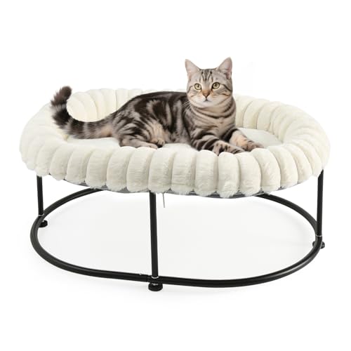 GUUSII HOME Erhöhtes Katzenbett katzenhängematte für Große Katzen Bett Katzenliege Kätzchen Hängematte Katzensofa Hohes Welpenbett Couch mit Robust Metallrahmen Waschbares Kissen 58.5*43*21 cm (Weiß) GUUSII HOME Erhöhtes Katzenbett katzenhängematte für Große Katzen Bett Katzenliege Kätzchen Hängematte Katzensofa Hohes Welpenbett Couch mit Robust Metallrahmen Waschbares Kissen 58.5*43*21 cm (Weiß) von GUUSII HOME