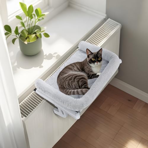 GUUSII HOME Heizungsliege Katzen Katzenliege Balkon Katzenbett für Bettkante Heizung Hängen Liegeplatz Einhängen Bett Hängematte Heizkörper Katze Heizungsliegekatzen 61.5 * 38cm Halten 18kg(Grau,L) GUUSII HOME Heizungsliege Katzen Katzenliege Balkon Katzenbett für Bettkante Heizung Hängen Liegeplatz Einhängen Bett Hängematte Heizkörper Katze Heizungsliegekatzen 61.5 * 38cm Halten 18kg(Grau,L) von GUUSII HOME