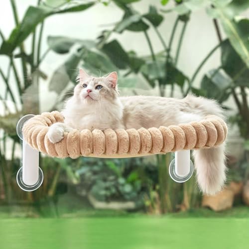 GUUSII HOME Katzen Fensterliege Faltbar Katzenbett Fenster Katzenliege Fensterbank Hängematte Saugnäpfen Fensterbrettauflage Fensterscheibe Maschinenwaschbar Weicher Plüsch 54*30cm (Helles Kamel, M) GUUSII HOME Katzen Fensterliege Faltbar Katzenbett Fenster Katzenliege Fensterbank Hängematte Saugnäpfen Fensterbrettauflage Fensterscheibe Maschinenwaschbar Weicher Plüsch 54*30cm (Helles Kamel, M) von GUUSII HOME