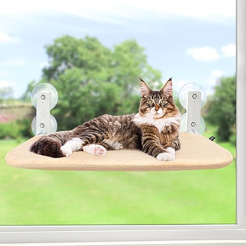 GUUSII HOME Fensterliege für Katzen Hängematte Fensterplätze Katzenbett Fenster Faltbare Katzenhängematte Fensterhängematte Katzenliege Katzenhängebett mit Starken Saugnäpfen(Beige,M) GUUSII HOME Fensterliege für Katzen Hängematte Fensterplätze Katzenbett Fenster Faltbare Katzenhängematte Fensterhängematte Katzenliege Katzenhängebett mit Starken Saugnäpfen(Beige,M) von GUUSII HOME