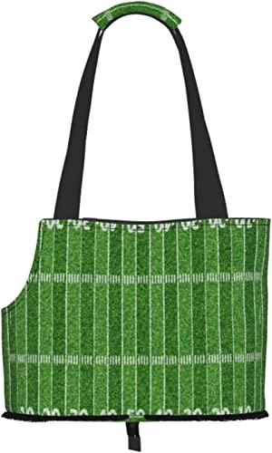 American Football Field Soft Sided Travel Pet Carrier Tote Handtasche Tragbare kleine Haustier-Tragetasche Umhängetasche von GUVAA