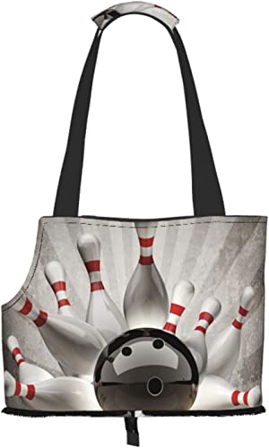 Bowling Ball Retor Grey Soft Sided Travel Pet Carrier Tote Handtasche Portable Small Pet Carrier Shoulder Bag Bowling Ball Retor Grey Soft Sided Travel Pet Carrier Tote Handtasche Portable Small Pet Carrier Shoulder Bag von GUVAA