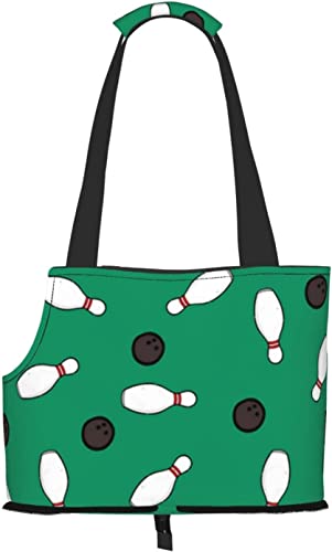 Bowling Pins Ball Soft Sided Travel Pet Carrier Tote Handtasche Tragbare kleine Haustier-Tragetasche Umhängetasche von GUVAA