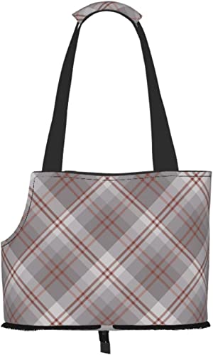 Fraser Hunting Tartan Grey Soft Sided Travel Pet Carrier Tote Handtasche Tragbare kleine Haustier-Tragetasche Umhängetasche von GUVAA