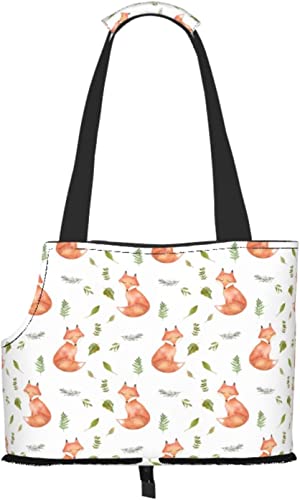 Kawaii Cute Fox Soft Sided Travel Pet Carrier Tote Handtasche Tragbare kleine Pet Carrier Umhängetasche von GUVAA