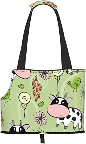 Kawaii Kuh-Vogel-Kunst-Weichseiten-Reise-Haustier-Tragetasche-Handtaschen-tragbare kleine Haustier-Tragetasche-Umhängetasche von GUVAA