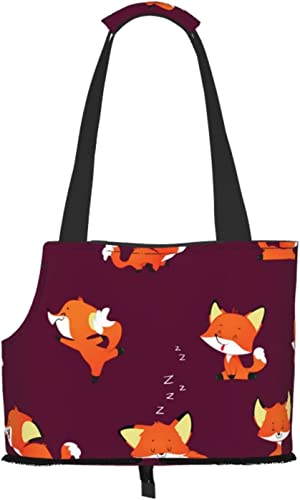 Kawaii niedlicher Fuchs lustiger Cartoon weiche Seiten Reise-Haustier-Tragetasche Handtasche tragbare kleine Haustier-Tragetasche Umhängetasche von GUVAA