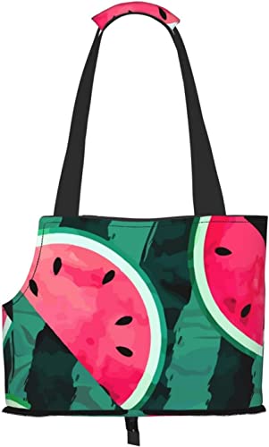Sommer-Wassermelone, kühl, weich, mit Seiten, Reise-Haustier-Tragetasche, Tragetasche, tragbare kleine Haustier-Tragetasche, Umhängetasche von GUVAA