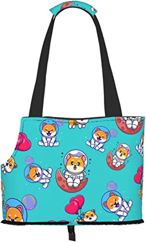 Süße Shiba Inu weiche Seiten Reise-Haustier-Tragetasche Handtasche tragbare kleine Haustier-Tragetasche Umhängetasche von GUVAA