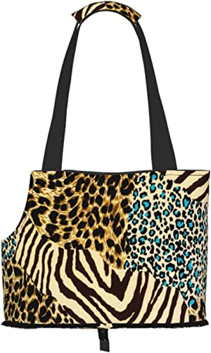 Tiger Prints Zebra Soft Sided Travel Pet Carrier Tote Handtasche Tragbare kleine Haustier-Tragetasche Umhängetasche von GUVAA