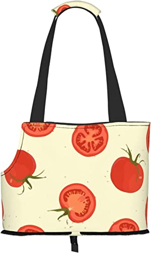 Tomato Fruit Lover Soft Sided Travel Pet Carrier Tote Handtasche Tragbare kleine Haustier-Tragetasche Umhängetasche von GUVAA