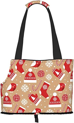 Weihnachtssocken-Kleidungs-Dekoration-weiche Reise-Haustier-Tragetasche-Handtaschen-tragbare kleine Haustier-Tragetasche-Umhängetasche von GUVAA