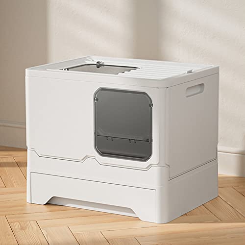 Faltbar Katzenklo, Schubladen Katzentoilette, überdachte Katzentoilette, mit Schaufel, für mittelgroße Große Katzen-2 Faltbar Katzenklo, Schubladen Katzentoilette, überdachte Katzentoilette, mit Schaufel, für mittelgroße Große Katzen-2 von GUYIRT