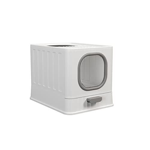 GUYIRT Jumbo Katzentoilette, Katzenklo mit Deckel, ausziehbares Tablett, für Katzen bis 15 kg, grau GUYIRT Jumbo Katzentoilette, Katzenklo mit Deckel, ausziehbares Tablett, für Katzen bis 15 kg, grau von GUYIRT