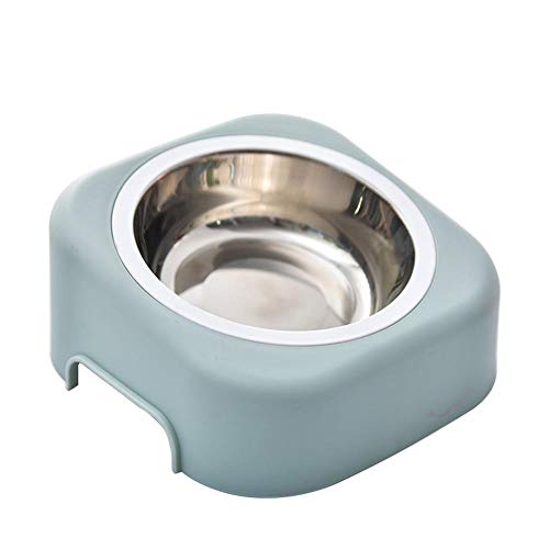 Fressnäpfe für KatzenDouble Dog Cat Bowls1-teilige Edelstahl-Haustierschale Abnehmbare Plastikschüssel Wasserfutter Hundefütterung rutschfeste Welpen-Katzenschalen Haustier-Blau von GVRPV