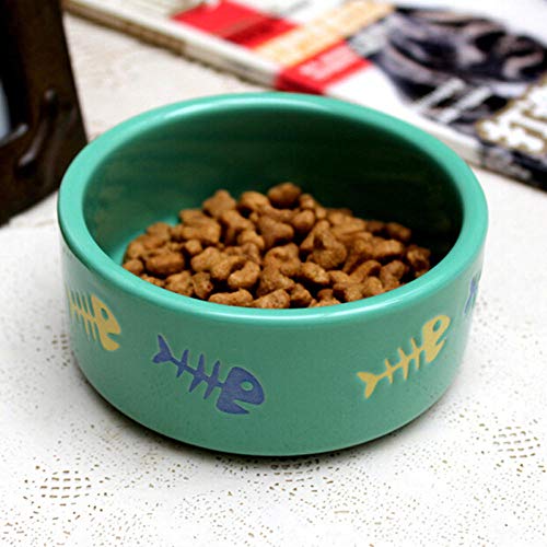 Haustier schusselDouble Dog Cat BowlsKeramik Pet Feeding Bowl Futter Wasserschale für Cat Dog Welpen Welpen Cartoon gedruckt Pet Cat Dog Feeder Single Cat Bowl von GVRPV