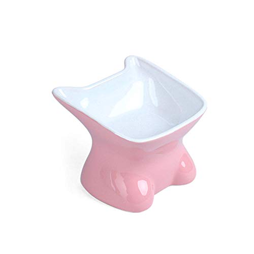 Pet BowlFressnäpfe für KatzenPet Ceramic Bowl Cute Feeder für kleine Hunde und Katzen füttern und Trinken Wasser Pet Supplies-Pink von GVRPV
