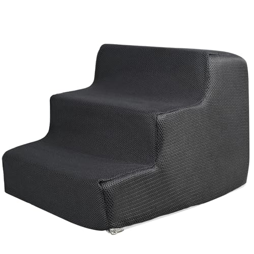 Hundetreppe 3 Stufen aus Hochdichtem Schaumstoff Haustiertreppe 34x40x30cm mit Abnehmbarem Waschbarem Stoffbezug Hundetreppe Sofa für Kleine Kurzbeinige Ältere Hunde Hundetreppe 3 Stufen aus Hochdichtem Schaumstoff Haustiertreppe 34x40x30cm mit Abnehmbarem Waschbarem Stoffbezug Hundetreppe Sofa für Kleine Kurzbeinige Ältere Hunde von GWCYMYD