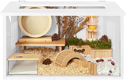 Großer Hamster-Käfig, wasserdicht, für Meerschweinchen, Frettchen, Chinchilla, Rennmäuse, Kleintiere (Größe: 80 cm) von GWWBD