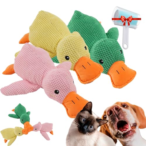 GXHNB Biovet Md Quacko Calming Duck Toy, Biovet Md Duck Toy, Cute No Stuffing Quacking Ducks for Indoor, Dog Toy of Chew-Resistant & Machine-Washable (3pcs,Medium) von GXHNB