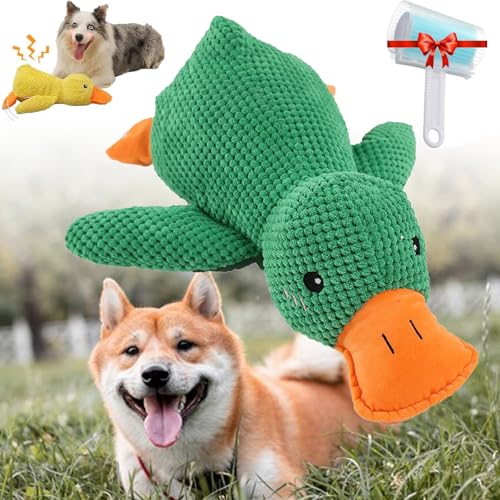 GXHNB Biovet Md Quacko Calming Duck Toy, Biovet Md Duck Toy, Cute No Stuffing Quacking Ducks for Indoor, Dog Toy of Chew-Resistant & Machine-Washable (Green,Medium) von GXHNB