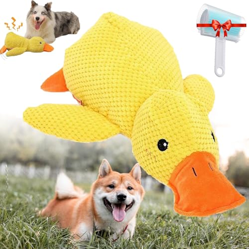 GXHNB Biovet Md Quacko Calming Duck Toy, Biovet Md Duck Toy, Cute No Stuffing Quacking Ducks for Indoor, Dog Toy of Chew-Resistant & Machine-Washable (Yellow,Medium) von GXHNB