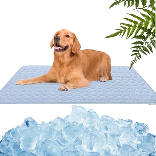 GXHNB Nordseepfote Kühlmatte, kühlmatte Hund Für Den Sommer, SelbstküHlend Sommer KüHlkissen rutschfeste KüHldecke (H,100 * 70CM) von GXHNB