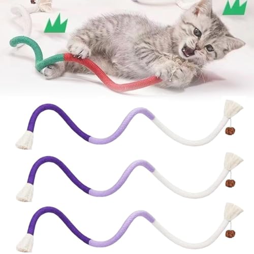 GXJIXf Celery Pets Cat Chew Rope, Catnip-Infused Organic Cotton Chew Rope Toys for Cats, Cat Chews Ropes with Catnip (A) von GXJIXf