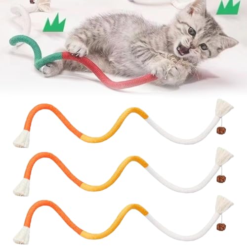GXJIXf Celery Pets Cat Chew Rope, Catnip-Infused Organic Cotton Chew Rope Toys for Cats, Cat Chews Ropes with Catnip (B) von GXJIXf