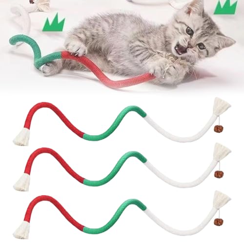 GXJIXf Celery Pets Cat Chew Rope, Catnip-Infused Organic Cotton Chew Rope Toys for Cats, Cat Chews Ropes with Catnip (C) von GXJIXf