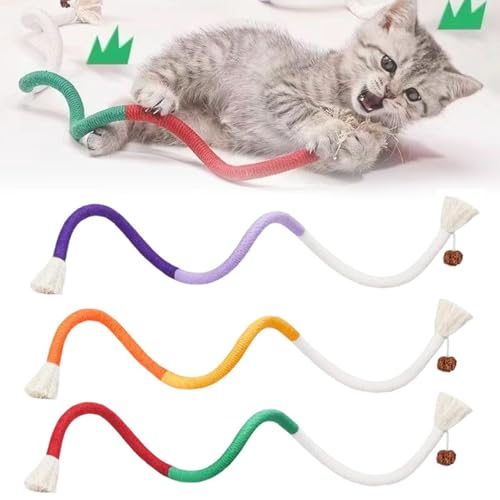 GXJIXf Celery Pets Cat Chew Rope, Catnip-Infused Organic Cotton Chew Rope Toys for Cats, Cat Chews Ropes with Catnip (D) von GXJIXf