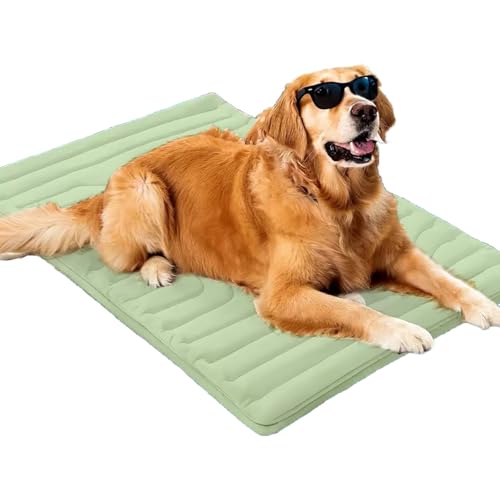 GXJIXf Pet Cooling Mat, Reversible Self-Cooling Mat, Portable Pet Cooling Bed for Summer, Multiple Sizes, for Indoor and Outdoor Use (Green,X-Large) von GXJIXf