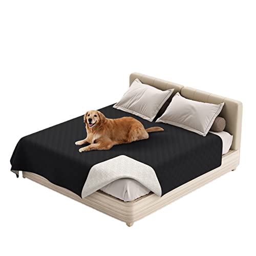 GYHH 100% wasserdichte Sofabezüge Schonbezug Für Hunde Hundebettdecke Haustierdecke Für Möbel, Bett, Couch, Sofa, Wendbar, Leicht (30x70in | 76 * 178cm,Black) von GYHH