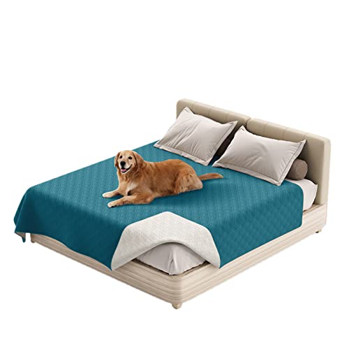 GYHH 100% wasserdichte Sofabezüge Schonbezug Für Hunde Hundebettdecke Haustierdecke Für Möbel, Bett, Couch, Sofa, Wendbar, Leicht (30x70in | 76 * 178cm,Deep Teal) von GYHH