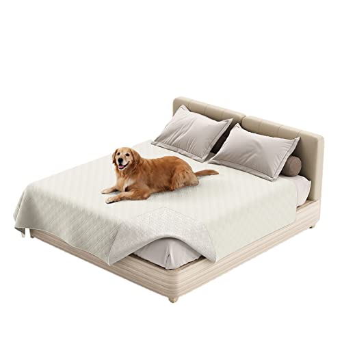 GYHH 100% wasserdichte Sofabezüge Schonbezug Für Hunde Hundebettdecke Haustierdecke Für Möbel, Bett, Couch, Sofa, Wendbar, Leicht (30x70in | 76 * 178cm,Lvory) von GYHH