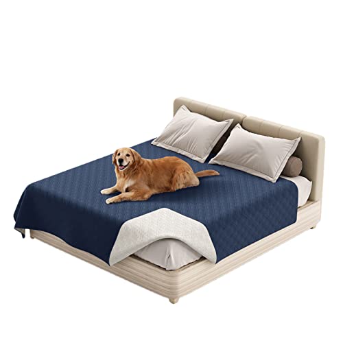 GYHH 100% wasserdichte Sofabezüge Schonbezug Für Hunde Hundebettdecke Haustierdecke Für Möbel, Bett, Couch, Sofa, Wendbar, Leicht (30x70in | 76 * 178cm,Navy) von GYHH