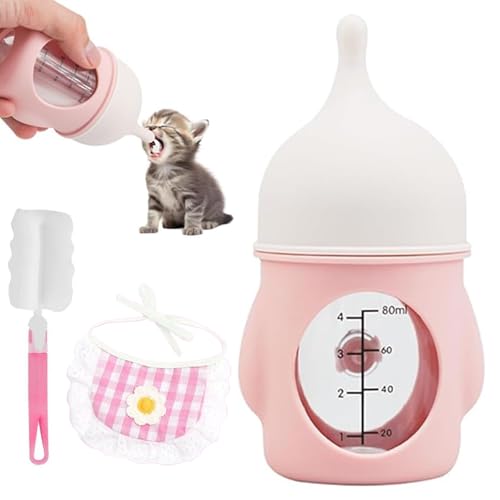 Auslaufsichere Quetschflasche für Kätzchen, Welpen, Kätzchen-Futterspender mit Nippeln, wiederverwendbar, weiches Silikon, Anti-Erstickungs-Milchflasche für kleine Tiere, 20 ml Auslaufsichere Quetschflasche für Kätzchen, Welpen, Kätzchen-Futterspender mit Nippeln, wiederverwendbar, weiches Silikon, Anti-Erstickungs-Milchflasche für kleine Tiere, 20 ml von GYJZZW