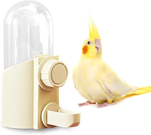 Automatisch hängende Vogelwasserflasche, kein Tropfkäfig montiert, Wasserspender für Sittiche, Nymphensittiche, Wellensittiche, Lovebirds, Finken, Kanarienvögel, Papageien (A1) von GYJZZW