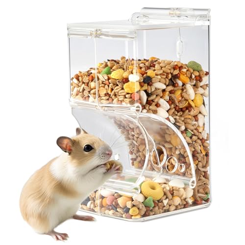 Automatischer Futterspender für Hamster mit Schwerkraftfütterung, einfaches Nachfüllen, transparent, automatischer Futterspender für Hamster, Papageien, Zuckergleiter und andere Kleintiere (a1300ML) Automatischer Futterspender für Hamster mit Schwerkraftfütterung, einfaches Nachfüllen, transparent, automatischer Futterspender für Hamster, Papageien, Zuckergleiter und andere Kleintiere (a1300ML) von GYJZZW