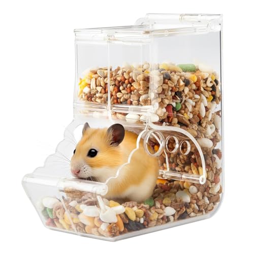 Automatischer Futterspender für Hamster mit Schwerkraftfütterung, einfaches Nachfüllen, transparent, automatischer Futterspender für Hamster, Papageien, Zuckergleiter und andere Kleintiere (A1400ML) Automatischer Futterspender für Hamster mit Schwerkraftfütterung, einfaches Nachfüllen, transparent, automatischer Futterspender für Hamster, Papageien, Zuckergleiter und andere Kleintiere (A1400ML) von GYJZZW